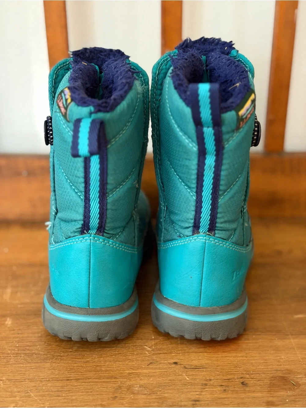 L.L. Bean Kids' Teal & Navy Insulated Snow Boots